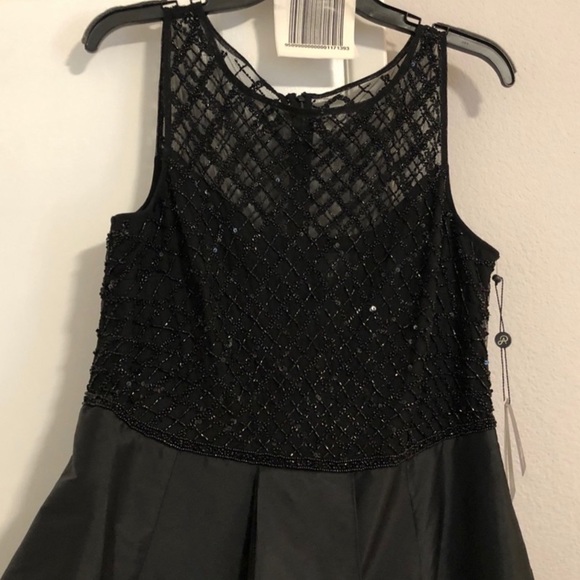 Stunning and beautiful Adrianna Papell high low black ball gown size 12 - Picture 8 of 11